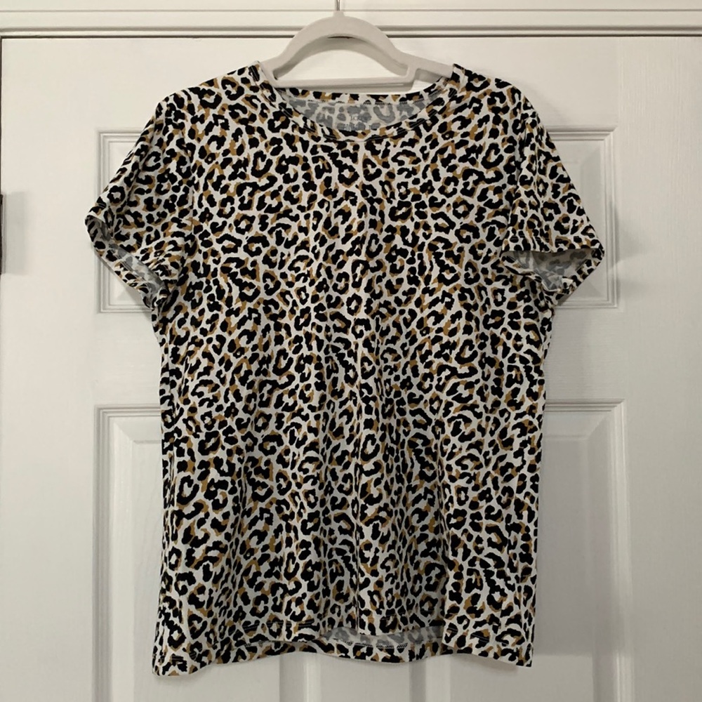 J. Crew Factory Collector Leopard Print Tee, Size XL